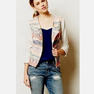 Anthropologie CARTONNIER Moto Jacket Teo - New, never worn Zipper Pockets Woven